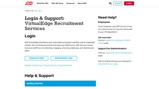 Login & Support | ADP VirtualEdge Recruitment Services