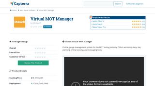 Virtual MOT Manager Reviews and Pricing - 2019 - Capterra