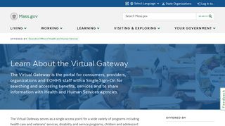 Learn About the Virtual Gateway | Mass.gov
