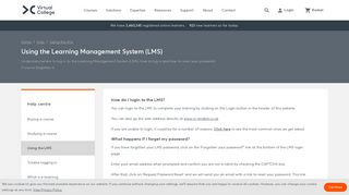 Help and FAQs | Using the Learning Management ... - Virtual College