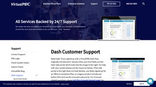 Dash Support - VirtualPBX