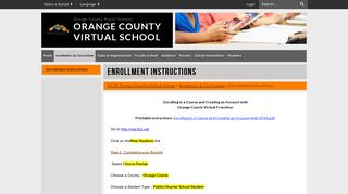 Enrollment Instructions - OCPS Orange County Virtual School