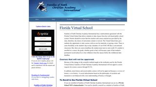 Sign up directions for the Florida Virtual School