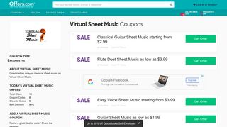 Virtual Sheet Music Coupons & Promo Codes 2019: 50% off - Offers.com