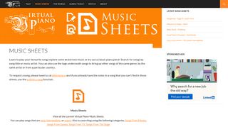 Virtual Piano Music Sheets | Virtual Piano