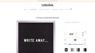 Virtual Letter Board – Letterfolk
