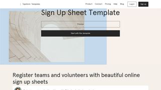 Sign Up Sheet Template - Typeform