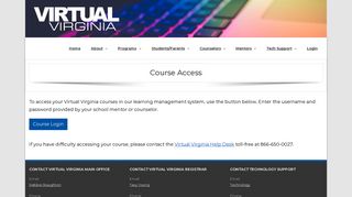 Course Access – Virtual Virginia