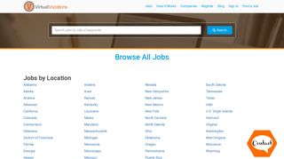 Browse Jobs by category or location - Virtual Vocations