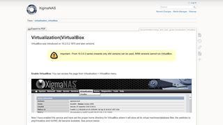 Virtualization|Virtualbox - XigmaNAS