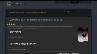Virtual DJ LE - Registering your License Code - noterepeat.com