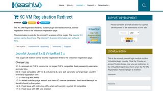 KC VM Registration Redirect J!3.x - Keashly.ca Consulting - Extensions