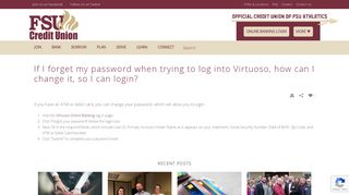 If I forget my password when trying to log into Virtuoso, how can I ...