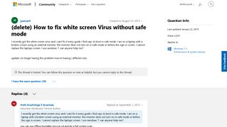 (delete) How to fix white screen Virus without safe mode ...