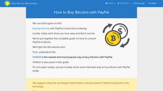 #1 Way to Buy Bitcoin with PayPal Instantly (2019 Guide)