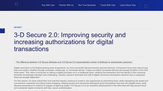 3-D Secure 2.0: Future of digital payment security | Visa