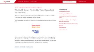 What is 3D Secure (Verified by Visa / MasterCard SecureCode ...