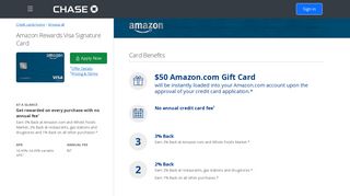 Amazon Rewards Visa Signature Card - Chase Credit Cards
