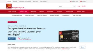 Aventura Visa Infinite | Credit Cards | CIBC - CIBC.com