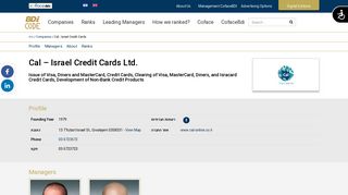 Cal - Israel Credit Cards | BDI