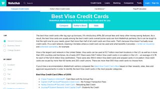 VISA Credit Cards - WalletHub