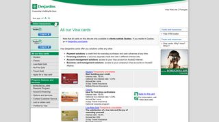 Visa Desjardins credit cards