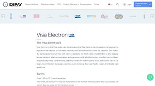 Visa Electron | ICEPAY