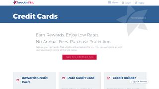 Credit Cards | Freedom First Credit Union