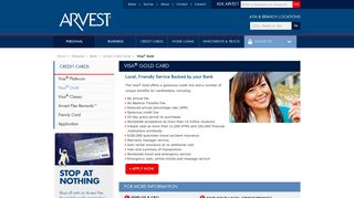 Arvest Visa Gold Credit Card - Arvest Bank