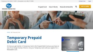 Temporary Visa Card | Kroger REWARDS Prepaid Visa