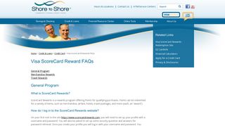 Visa ScoreCard Rewards FAQs - Shore to Shore Community Federal ...