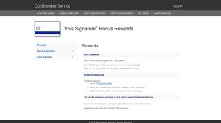 Card Benefits | Visa Signature Bonus Rewards