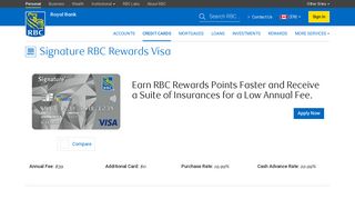 Signature RBC Rewards Visa Credit Card - RBC Royal Bank