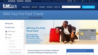 Visa Pre-Paid Cards, I&M Visa PrePaid Travel Cards– I&M Bank ...
