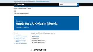 Apply for a UK visa in Nigeria - GOV.UK