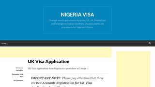 UK Visa Application – Nigeria Visa