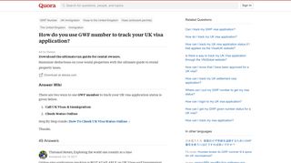 How to use GWF number to track your UK visa application - Quora