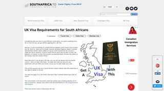 UK Visa Requirements for South Africans - South Africa Travel Online