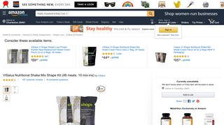 Amazon.com: ViSalus Nutritional Shake Mix Shape Kit (48 meals, 10 ...