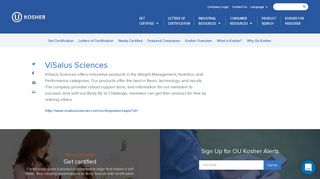 ViSalus Sciences - OU Kosher Certification