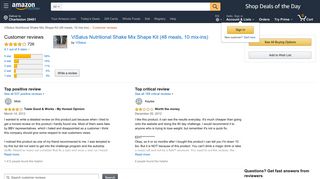 Amazon.com: Customer reviews: ViSalus Nutritional Shake Mix Shape ...