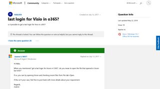 last login for Visio in o365? - Microsoft Community
