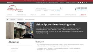 Vision Apprentices (Nottingham) - Vision West Nottinghamshire College