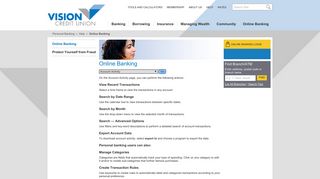 Vision Credit Union - Online Banking