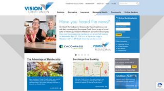 Vision Credit Union - Menu