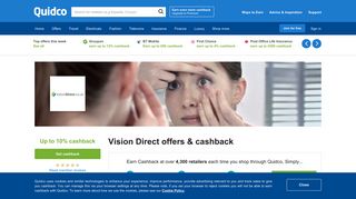 Vision Direct Cashback, Voucher Codes & Discount Codes | Quidco