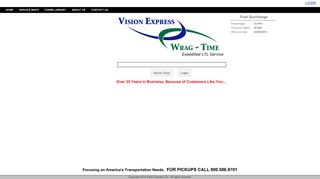 login - Vision Express / Wrag-Time - LTL Freight Carrier |> For a ...