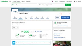 Vision Express Reviews | Glassdoor.co.uk