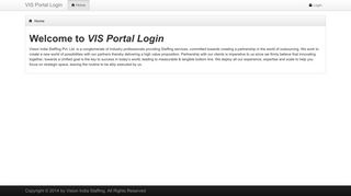 VIS Portal Login - Vision India