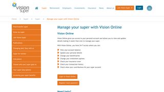 Vision Super - Manage your super with Vision Online